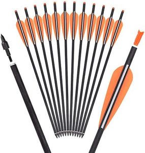 18 Inch Carbon Crossbow Bolts Bio Archery with 4 Inch Vanes(Pack of 12)