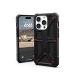 URBAN ARMOR GEAR UAG Case [Updated Ver] Compatible with iPhone 15 Pro Case 6.1" Monarch Kevlar Black Rugged Heavy Duty Military Grade Drop Tested Protective Cover