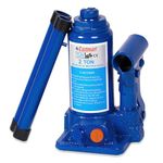 Eastman Hydraulic Bottle Jack with 10 Ton Lifting Capacity, Universal for All Cars Material, Heavy Duty, Alloy Steel, Mechanical Jack Blue Colour (E-2258)
