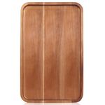 Large Wooden Serving Trays Long Party Charcuterie Boards Acacia Wood Platters Serving Cheese Board Rectangular Appetizer Snack Plates Rectangle Kitchen Dinner Platter for Food Dish Cake Dessert Tray