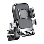LikeStar® Universal Bike & Motorcycle Mobile Holder, 360° Rotation, One Touch Lock, Anti-Slip Grip, Shockproof & Secure Mount for Smartphones – Perfect for Cycling, Riding & Navigation - Handlebar Fit