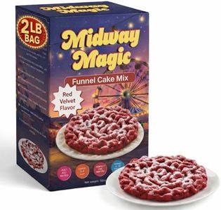 Carnival Food Funnel Cake Kit - Includes 2lb Red Velvet Funnel Cake Mix - Makes Up to 24 Funnel Cakes - Funnel Cake Maker - Complete Funnel Cake Maker Set for Easy Frying and Perfect Results