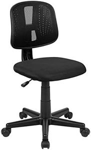 Flash Furniture Flash Fundamentals Mid-Back Black Mesh Swivel Task Office Chair with Pivot Back