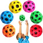 QOUXZ 6 Pack Astro Jump Ball, Multicolored Spaceballs, Super High Bouncing Lightweight for Children, Bouncy Balls, Jumping Toy for Stress Relief