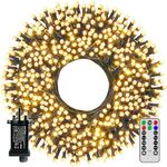 Ollny Christmas Fairy tree Lights Outdoor, 80m 800 LED Long Fairy Light Plug in, Waterproof String Light with Remote/8 Modes/Timer, Bright Warm White Lighting Indoor/Xmas Tree/House/Garden Decorations