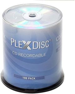 PlexDisc CD-R 700MB 52X Shiny Silver Top Recordable Media Disc - 100pk Spindle 631-105-BX