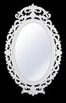 ARTLINE Antique Oval Style Wall Mirror | Mirror Frame for Wall Décor | Oval Mirror Oval Sculpt for Home Décor, Living Room, Bedroom and Bathroom (34.5 cm X 54.5 cm) (Silver)