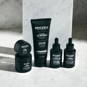 Brickell Men’s Anti-Aging Skincare Set – Face Cream, Vitamin C Serum, SPF Moisturizer, Eye Cream, Natural