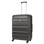 Aerolite Medium 25in Lightweight Hard Shell 4 Wheel Travel Hold Checked Check in Luggage Suitcase Charcoal