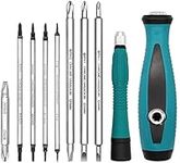 TOOLSTEK Magnetic Slotted Phillips Screwdriver Sets Multi-Bit Long Double Sided Inserts Pentalobe Kit Electronics Screw Drivers Repair Tools for Cell Phone, Tablet, PC MacBook