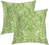 Batmerry Magic Abstract Flowers Throw Pillow Covers,Feathers Endless Ethnic Summer Decorative Pillow Covers Digital Printing Blended Fabric for Couch Sofa Bed Invisible Zipper 22X22 in