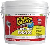 Flex Seal Liquid, Liquid Rubber Coating Sealant, Waterproof, Flexible, Breathable, and UV Resistant, Roof Repair, Basements, RV, Campers, Trailers, Marine, EPDM, Masonry, MAX, White, 2.5 Gallon