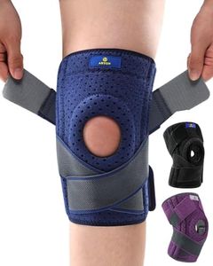 ABYON Knee Brace for Men & Women Meniscus Tear, Plus Size Knee Support with Dual Side Stabilizers & Crossed Compression Straps for Knee Pain Relief, ACL, Arthritis and Post-Surgery Recovery - Please Check How To Size Video