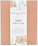 Baby First Year Book (Dusty Rose, 112 Pages) - Memory & Milestone Baby Photo Album from Pregnancy to Baby's 1st Year - Baby Memory Gifts for New Moms