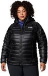 Columbia Women's Arctic Crest Down Hooded Jacket, Black, 2X Plus