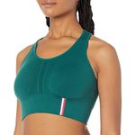 Tommy Hilfiger Performance Racerback Seamless Longline Sports Bras for Women, Botanical, Large