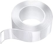 Heavy Duty Double Sided Nano Transparent Tape, 5 Meters (16.4 Feet) Adhesive Strips Strong Sticky Mounting Tape, Instant Strong Hold, Removable, Trace Less Picture Hanging Strips Gel Tape