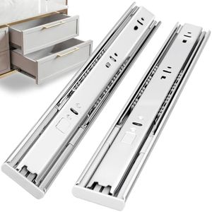 20 inch Soft Self Close Drawer Slides 6 Pairs (12pcs) Full Extension Ball Bearing 3 fold Full Stretch Side Mount Drawer Slides 100 LB Capacity Drawer Slide 20" Silver