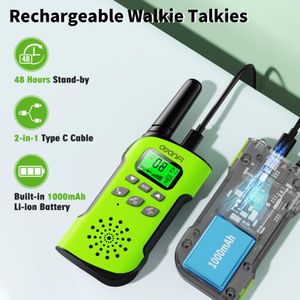 AWANFI Kids Rechargeable Walkie Talkies – Long Range, 2-Pack