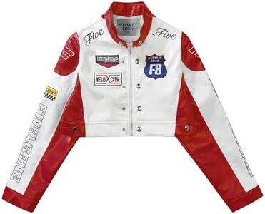 Aelfric Eden Cropped Leather Jacket Women PU Crop Moto Biker Racing Trendy Fashion Casual Coats