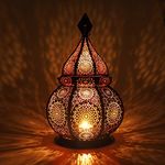 Gadgy Moroccan Lantern for Candles or Electric Lights. Decorative Candle Lantern with Shadow Effect. Oriental Decoration Lamp. Turkish Lantern for candles. Vintage Candle Lanterns Indoor and Outdoor.