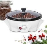 JIAWANSHUN Electric Coffee Roaster Machine 500g Coffee Bean Roaster 0-240℃ Non-Stick Home Peanut Beans Roaster 1200W 110V