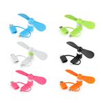 DHCNDF Mini Cell Phone Fan - Colorful and Powerful 3-in-1 Fan Compatible for iPhone, iPad, Android Smartphone,Tablet - Cell Phone Summer Accessories - (6 Pack)