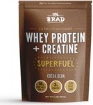 B.rad Grass Fed Whey Protein Isolate Powder with Creatine | Ultra-Pure, All-Natural Clean Ingredients | Superfuel with Whey and Creatine | 100% USA Sourced | Delicious Cocoa Bean (Chocolate) Flavor