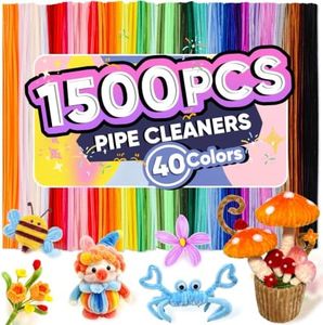 1500 PCS Pipe Cleaners Bulk, 40 Colors Chenille Stems Pipe Cleaners Craft