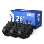 Corki Cycles Mountain Bike Tubes 26" x 1.75 1.95 2.0 2.1 2.125 2.25 2.3 2.4 (Schrader Valve 32mm/ Presta Valve 48mm) 6 Pack