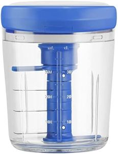 Tefal Jamie Oliver Chop & Shaker, ohne Strom, Fassungsvermögen: 450 ml, Multizerkleinerer, Universalzerkleinerer für Gemüse, Obst, Zwiebeln, Nüsse, Knoblauch, weiß/blau, K1644344