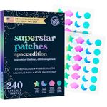 LivaClean 240 CT Superstar Holographic Patches Space Edition - Face Patches, Hydrocolloid Patches for Face, Star Face Patch, Hydrocolloid Patches, Patches Star