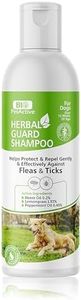 Flea & Tick Dog Shampoo by Bio PetActive | Eliminates Fleas, Ticks & Mites | Deep Cleansing Herbal Guard Shampoo for Dogs, Neem Oil, Peppermint, Lemongrass Flea Shampoo for Dogs - Paraben Free (250ml)