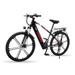 GSOU 26" Electric Bikes for Adults. 2603 E-Bike with 250W High-Speed Mid-Drive Brushless Motor. Electric Bicycle Built-in 36V-8AH Removable Li-Ion Battery, 7-Speed, LCD Display, Dual Disc Brake