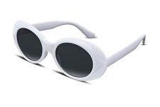 FEISEDY Candy Retro Acetate White Frame Clout Goggles Kurt Cobain Sunglasses B2253