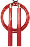 Amazon Basics Aluminum Handle Speed Jump Rope, Red