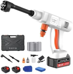XOYO Upgraded Cordless Pressure Washer, 900PSI Portable Power Washer | 2000mAh Double Battery Powered | 6-in-1 Nozzle High Pressure Washer Gun, Handheld Pressure Washer for Car,Home,Garden