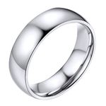 Bestyle 6MM Stainless Steel Men Rings High Polished Steel Thumb Band Chunky Fashion Ring for Biker Rapper Size S US 9