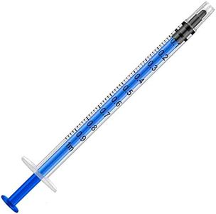 1ml Syringe with Caps (50 Pieces)