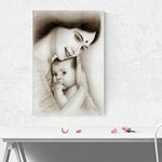 VOORKOMS Children's Polyvinyl Chloride Mother & Baby Love Wall Sticker (Multicolor)