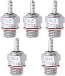 kingsea 70117 RC Spark Glow Plug No.3 N3 Super Duty Spark Engine Parts Replace OS 8 for RC Nitro Engine Car Truck Buggy (Pack of 5)