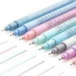 HANKU Colored Fineliner Pens, 0.38mm Ultra Fine Tip Pens, 8 Colors Fine Point Pen, Bible Journaling Planner Micro Pens Set for Writing, Drawing, Note Taking, Bullet Journaling