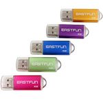 5pcs 8GB U-Disk USB Flash Drive 8 GB USB 2.0 Flash Memory Stick Five Mixed Colors Blue Purple Rose Green Gold