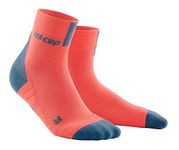 CEP Unisex's Short Socks, 3.0-Coral/Grey, 38-40