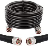 XRDS -RF 15 ft KMR400 Low Loss Coax Cable, 50 Ohm Coax Extension Cable N Male to N Male Connector Coaxial Cables for 3G/4G/5G/LTE/GPS/WiFi/RF/Ham/Radio to Antenna (Not for TV)