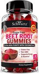 Sugar Free Beet Root Gummies - Nitric Oxide Beet Chews Infused with Coconut Oil for Highest Absorption - Supports Energy & Whole Body Health - Delicious Strawberry Flavor - 120 Count (60 Day Supply)