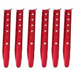 Azarxis Sand Tent Pegs Snow Tent Stakes U-Shaped Camping Peg for Sand Heavy Duty Aluminum Alloy Ground Stake Lightweight Metal Tent Nails 6 Pcs for Picnic Beach Outdoor Camping (Red)