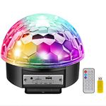 MOSFiATA Disco Lights 9 LED Color 12W Disco Ball Sound Activated Party Lights Bluetooth Speaker,7 Modes Stage Par Light Home Room Parties Christmas Karaoke Bar Show