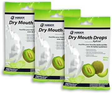 Hager Pharma Dry Mouth Drops with Xylitol Melon 26 EA - Buy Packs and SAVE (Pack of 3)