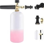 Stone Banks Snow Foam Lance for Karcher K Series K2 K3 K4 K5 K6 K7 Pressure Washer, 1L Adjustable Foam Cannon Gun High Pressure Soap Dispenser Bottle Spray Nozzle for Car Washing Vehicle Cleaning